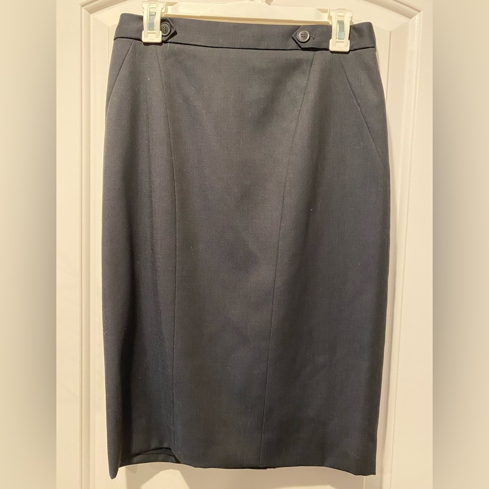 Navy pencil skirt